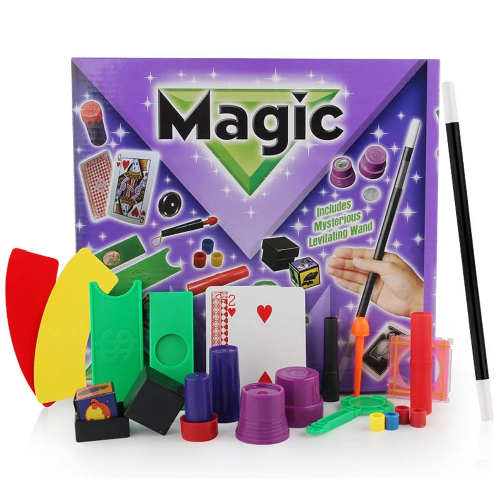 

New Magic Props Set with Box for Magicians Street Stage Magic Tricks Play Diffrent Kinds of Magic Toys for Kids Gifts