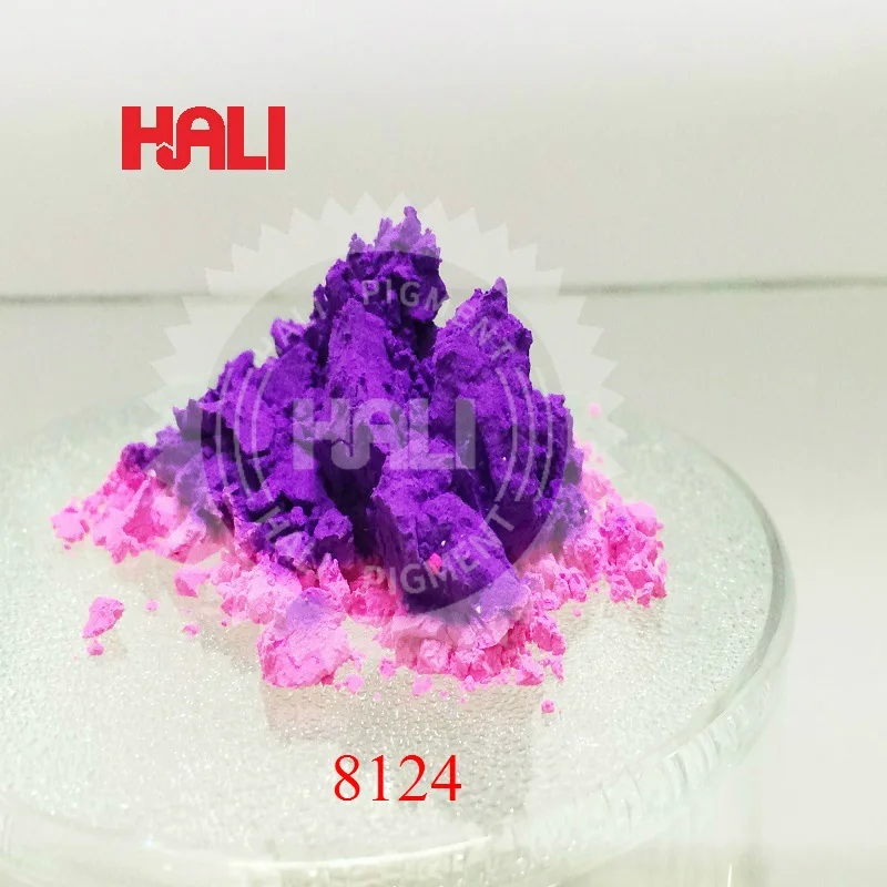 Цветной термохромный пигмент меняющий цвет при температуре порошок 31C от