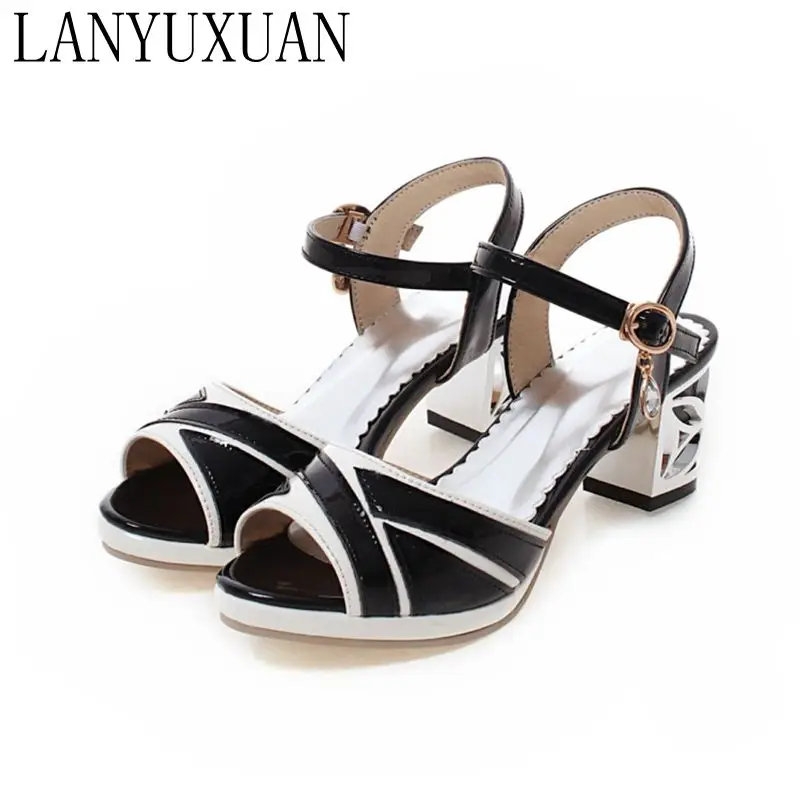 Новинка 2017 прямые продажи модные сандалии гладиаторы женские больших размеров 34