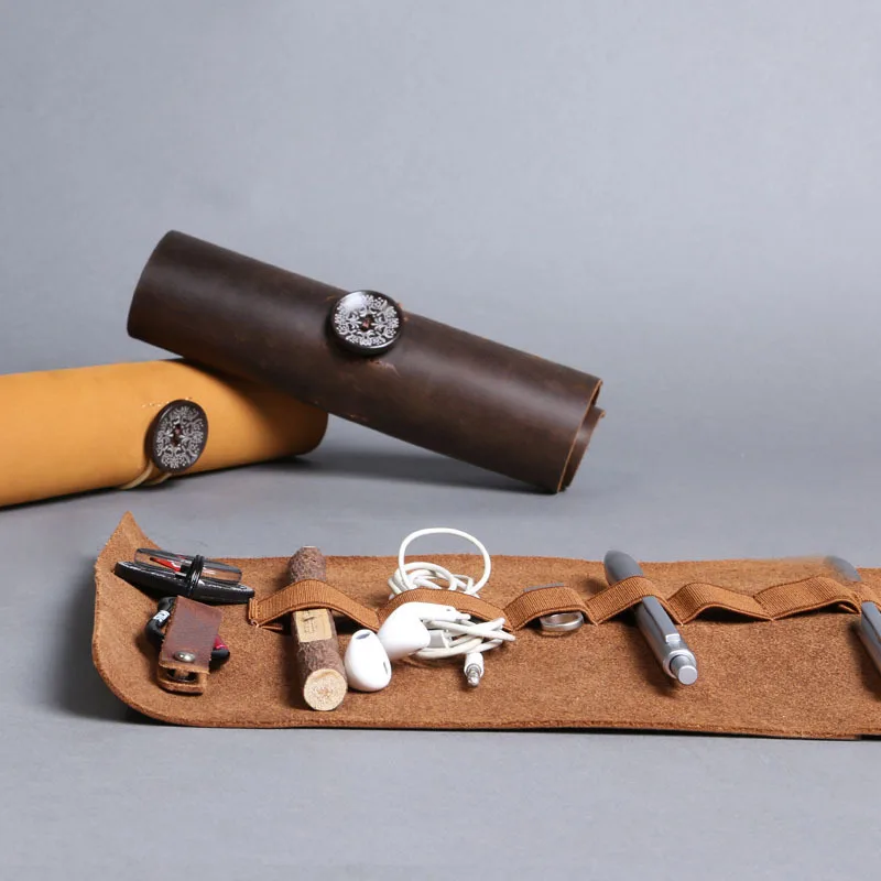 LDAJMW Органайзер из натуральной кожи чехол для хранения косметичка сумка USB кабель