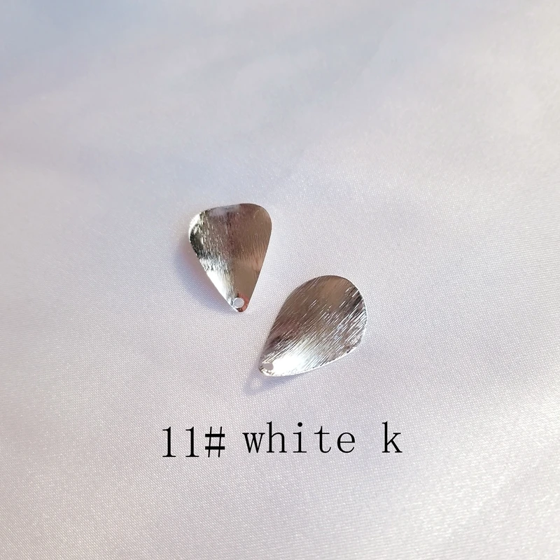 DIY серьги аксессуары с покрытием из чистой меди 18K настоящие золотые листья тисненые щеткой текстуры серьги ювелирные изделия кулон - Цвет: 11