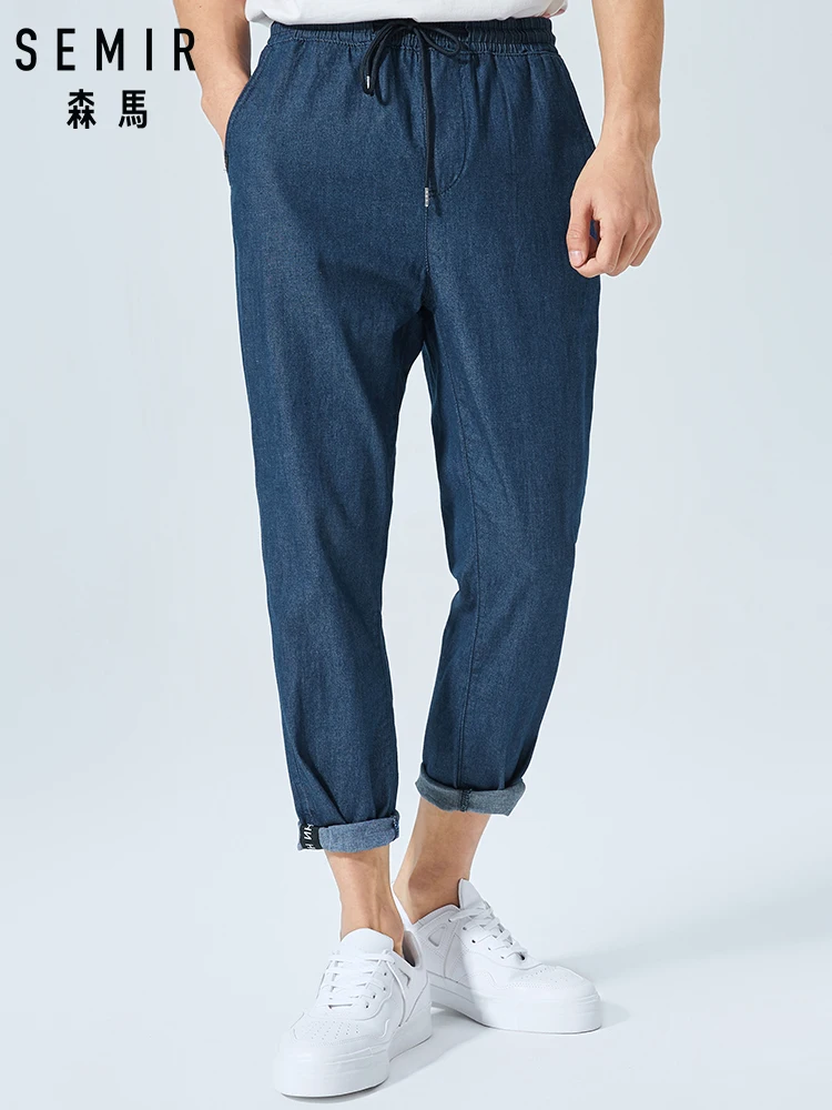 SEMIR летние джинсы мужские 2019 новые спортивные брюки для бега из хлопка Молодежные