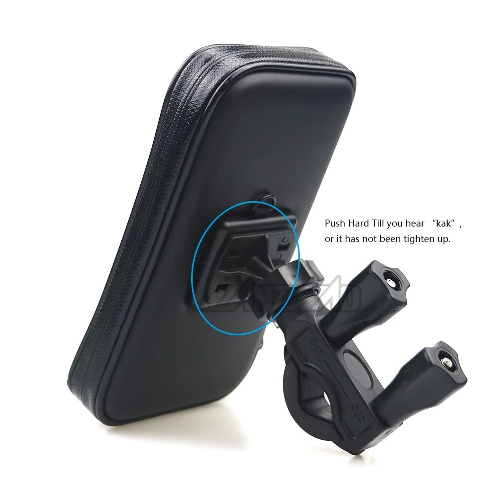 Держатель для телефона на руль мотоцикла карман молнии водонепроницаемые