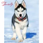 Алмазная 5D Вышивка Собака Hakis сделай сам, вышивка, квадратная круглая алмазная живопись стразы, вышивка крестиком с животными