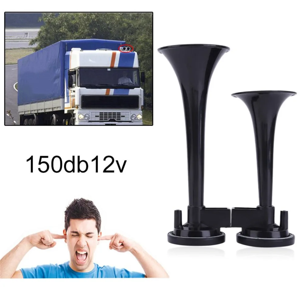 DIY модифицированный 12 в грузовик Поезд Лодка RV 150 дБ супер громкий двойной труба воздушный Автомобиль Стайлинг грузовик RV поезд лодочный рожок и реле Топ