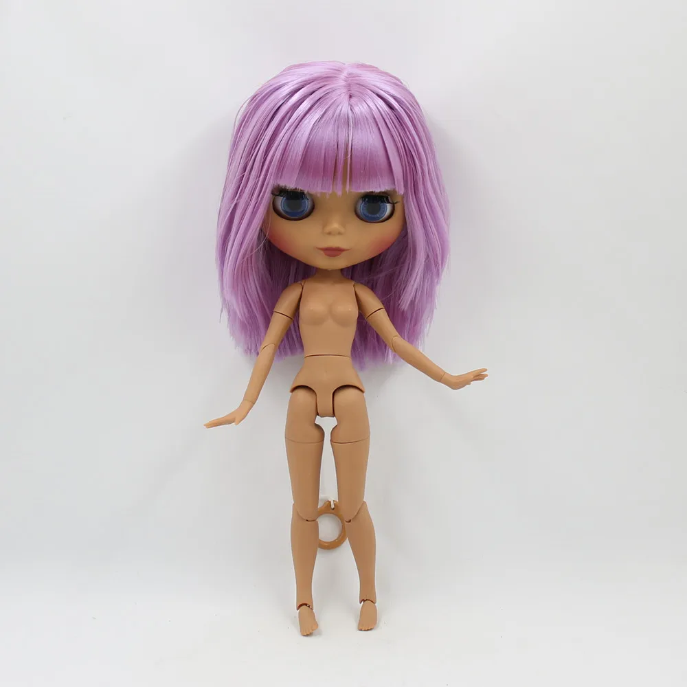 ICY DBS Blyth 1/6 bjd dolls with black skin nude joint body and matte face purplr curly hair BL2137 | Игрушки и хобби