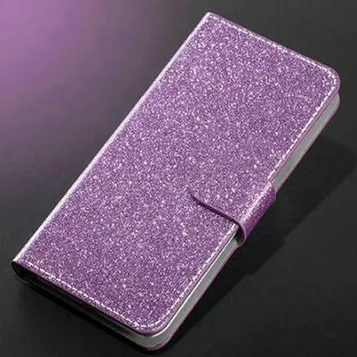 Purple Чехол ZOKTEEC для Xiaomi Redmi Note 7 Redmi 7 Pro, флип-книжка для женщин и девочек, блестящий кожаный чехол-подставка, чехол-кошелек с бабочкой - Цвет: Purple