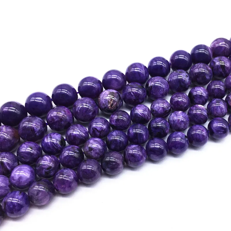 19 см/String природа Россия Charoite 10 мм, круглые бусины для изготовления ювелирных изделий натуральный цвет не синтетический не окрашенный цвет