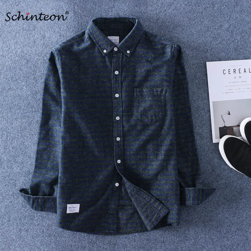 Рубашка в полоску с длинным рукавом 100% хлопок|oxford shirt|cotton oxford shirtcotton striped shirt |