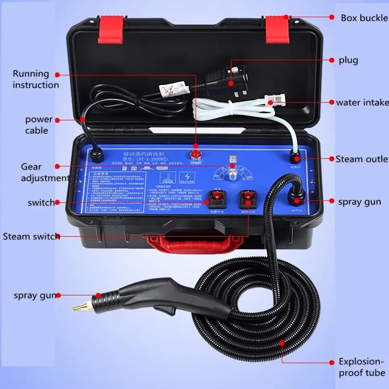 Kopen 220V Elektrische Stomen Cleaner Hoge Temperatuur En Druk Afzuigkap Airconditioner Auto Stoom Machine Eu/Au/ Uk/Us Plug