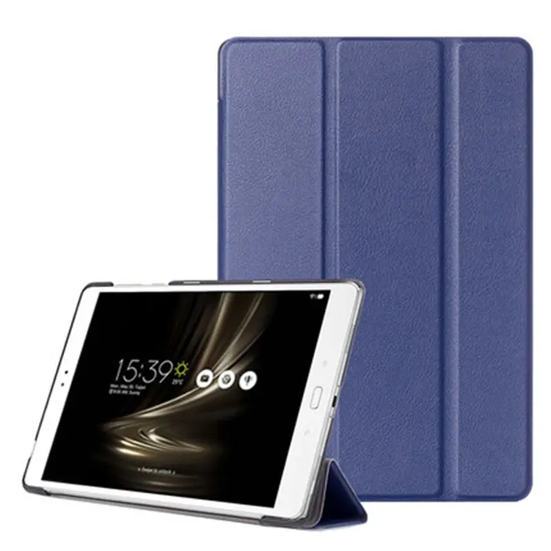 dark blue Чехол для ASUS ZenPad 3 S 10 защитный смарт-чехол кожаный планшетный ПК для ASUS ZenPad 3 S 10 z500m 9," защитный чехол из искусственной кожи Чехлы - Цвет: dark blue