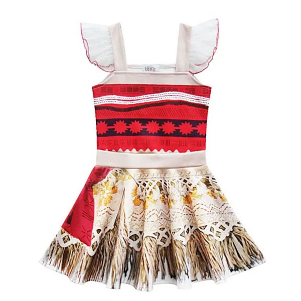 Moana Dress 812 Летнее маскарадное платье для девочек «Моана»; Детские костюмы; нарядная одежда для маленьких девочек; пляжное платье для праздника; аксессуары «Моана» - Цвет: Moana Dress 812