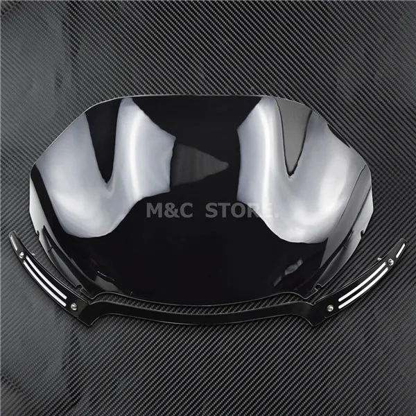 Мотоцикл 13,5 ''лобовое стекло+ лобовое стекло отделка Алюминий для Harley Touring Road Glide FLTR FLTRX - Цвет: type three