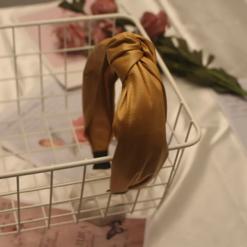 Женские повязки с узлом из искусственной кожи повязка на голову бантом