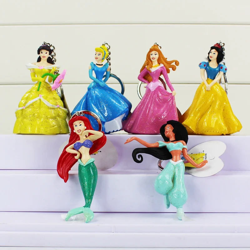 5 Компл./лот Игрушка Принцесса Жасмин Аврора Ариэль Belle Золушка Белоснежка Рис