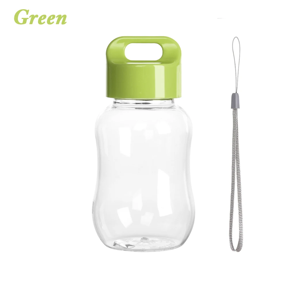 green 1PC180Ml портативная пластиковая герметичная цветная бутылка для воды школьная чашка для воды Мини милая посуда для напитков для детей Детские аксессуары - Цвет: green