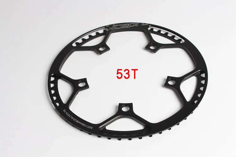 53T black Litepro одна скорость 130BCD складной велосипед шатун BMX цепь колеса 45 T/47 T/53 T/56 T/58 T AL7075 цепь колеса 170 мм кривошипно-цепное кольцо - Цвет: 53T black