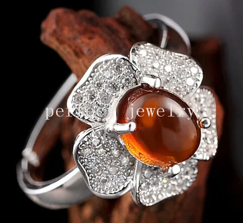 Amber ring Real and natural amber 925 sterling silver Free shipping 1.1ct gem #15041321 | Украшения и аксессуары