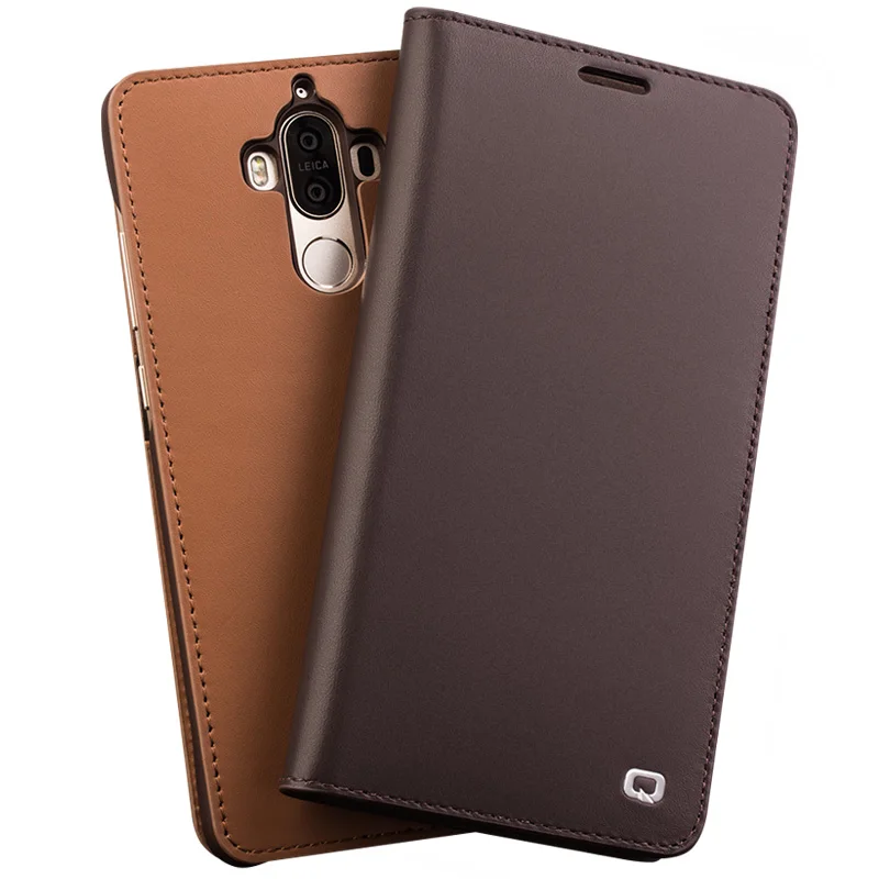 QIALINO Ультратонкий чехол из натуральной кожи для Huawei Ascend Mate 9 ручной работы Pro 5