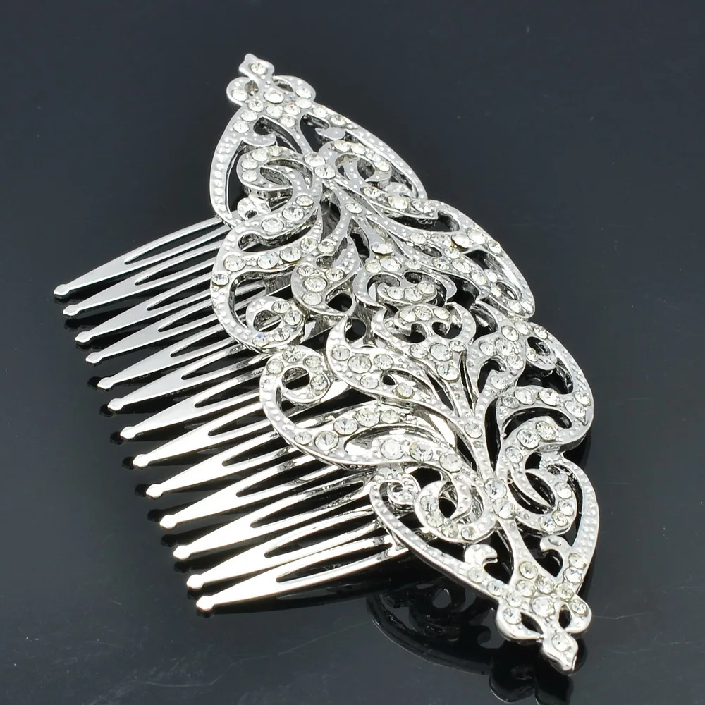 Свадебные заколки для волос ювелирные изделия стразы цветок расческа свадебные