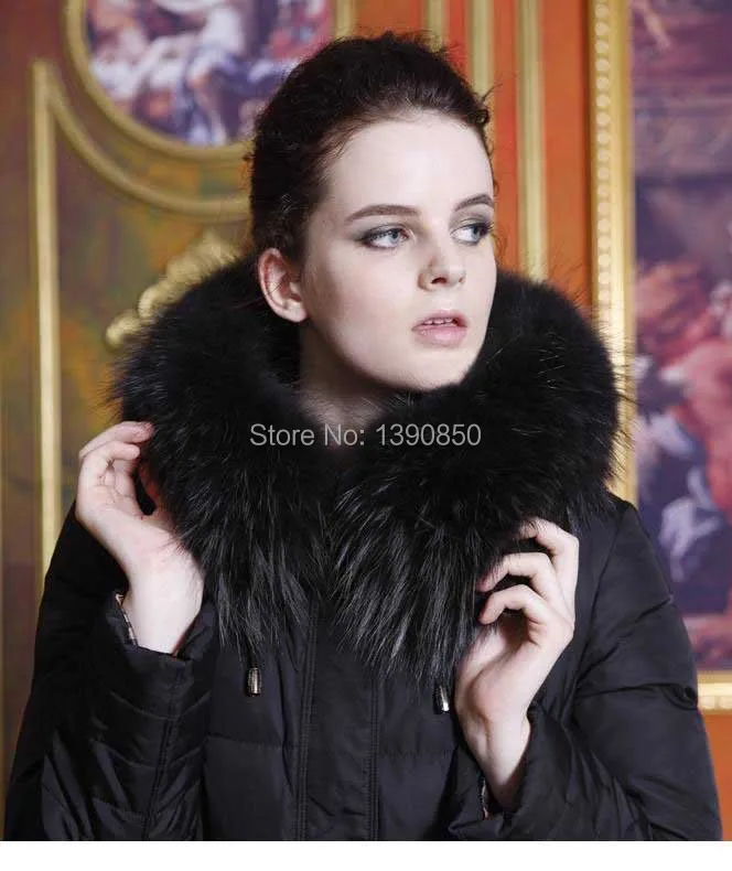 Luxury Extra Large and Thick Real Fur Collar Long Down Jacket Outware Lady's Coat Free Shipping 7022 | Женская одежда