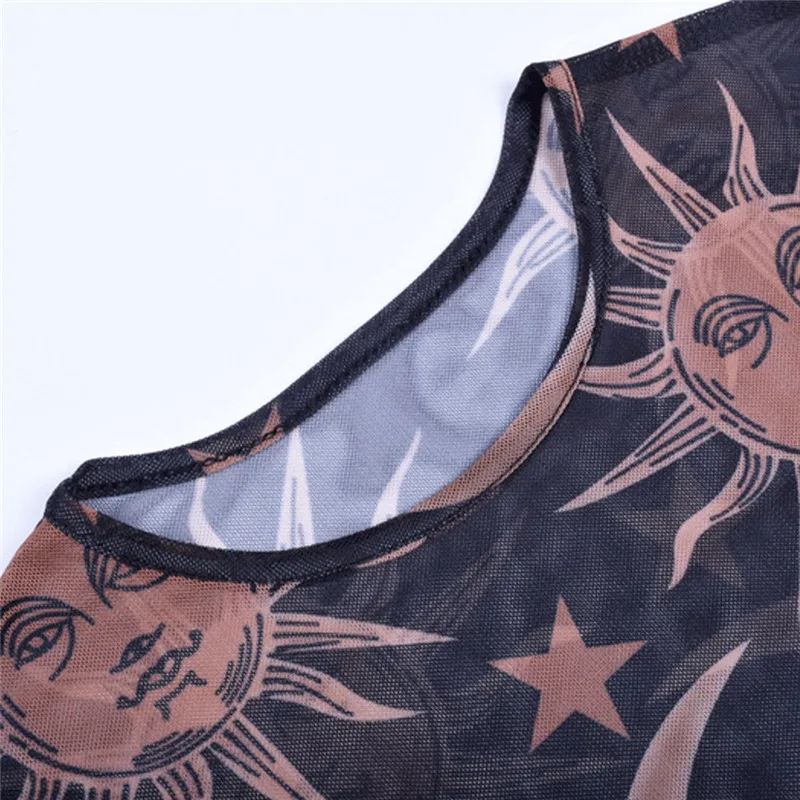 Женский сетчатый прозрачный укороченный топ с длинными рукавами ажурная