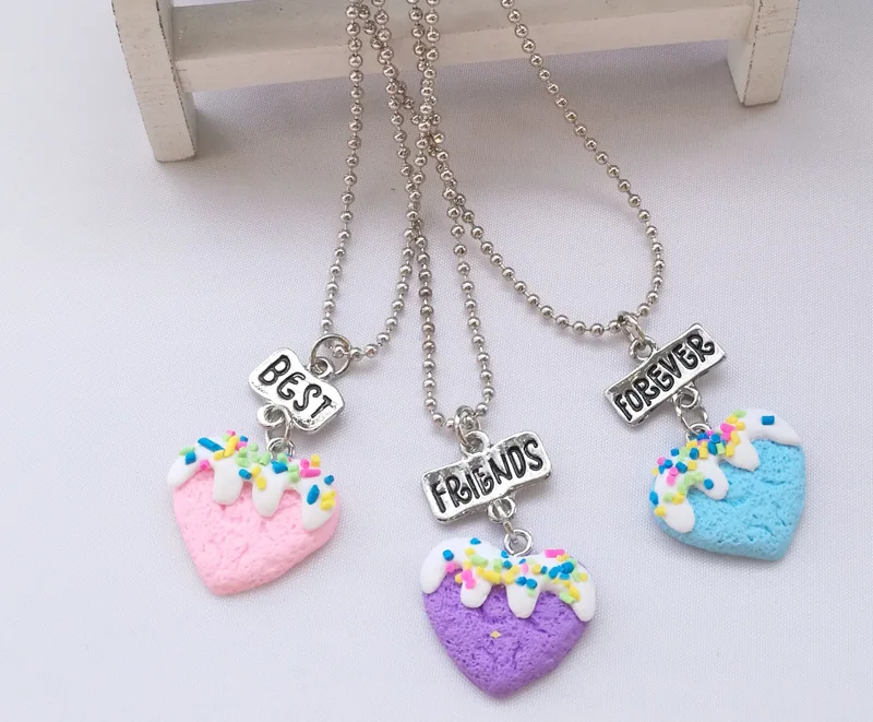 Ожерелье с подвеской в виде сердца мороженым | Украшения и аксессуары