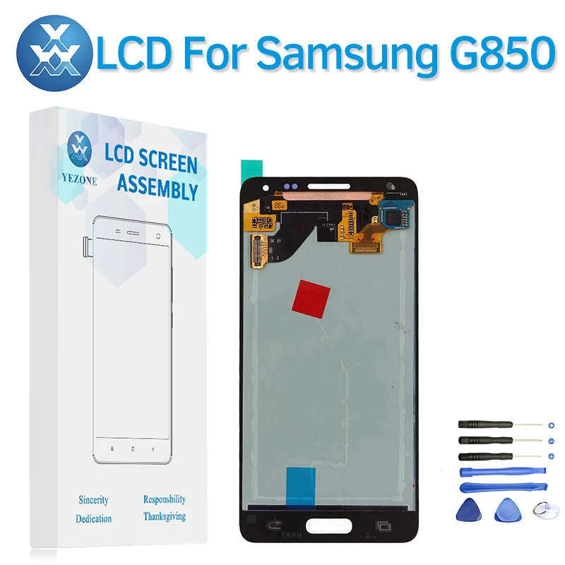 100% тестирование для samsung Galaxy Alpha G850 ЖК дисплей G850F Note4 Note 4 мини Дисплей Сенсорный