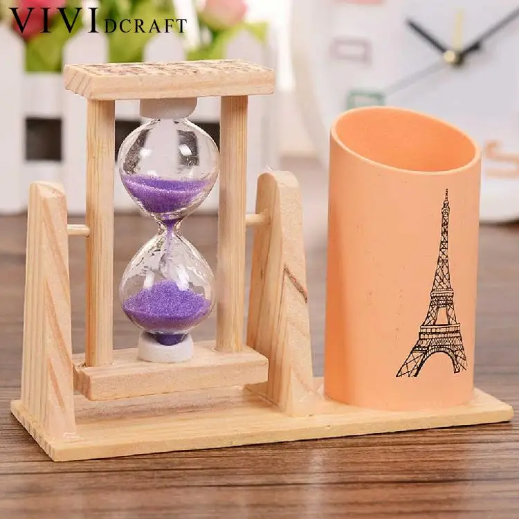 Vividcraft креативный таймер деревянный держатель для ручек офисные аксессуары с