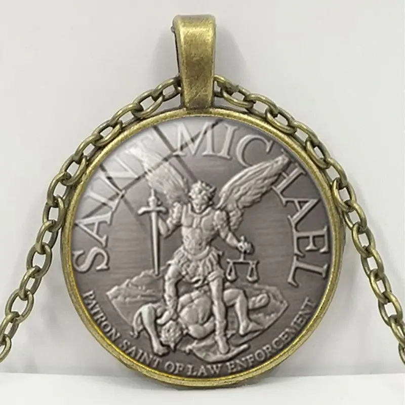 Новое мужское ожерелье Архангела Михаила Защити меня Святой Щит Русский ортодоксальный подвеска.
