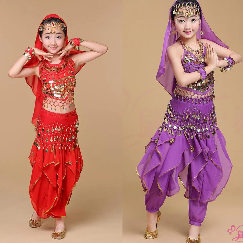 Топы Пояс для брюк из фатина Детский костюм танца живота костюмы детей девочек