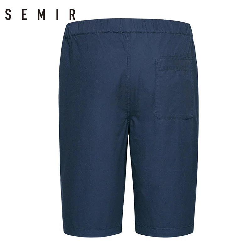 SEMIR мужские хлопковые шорты для отдыха Лето 2018 Новые повседневные до колена