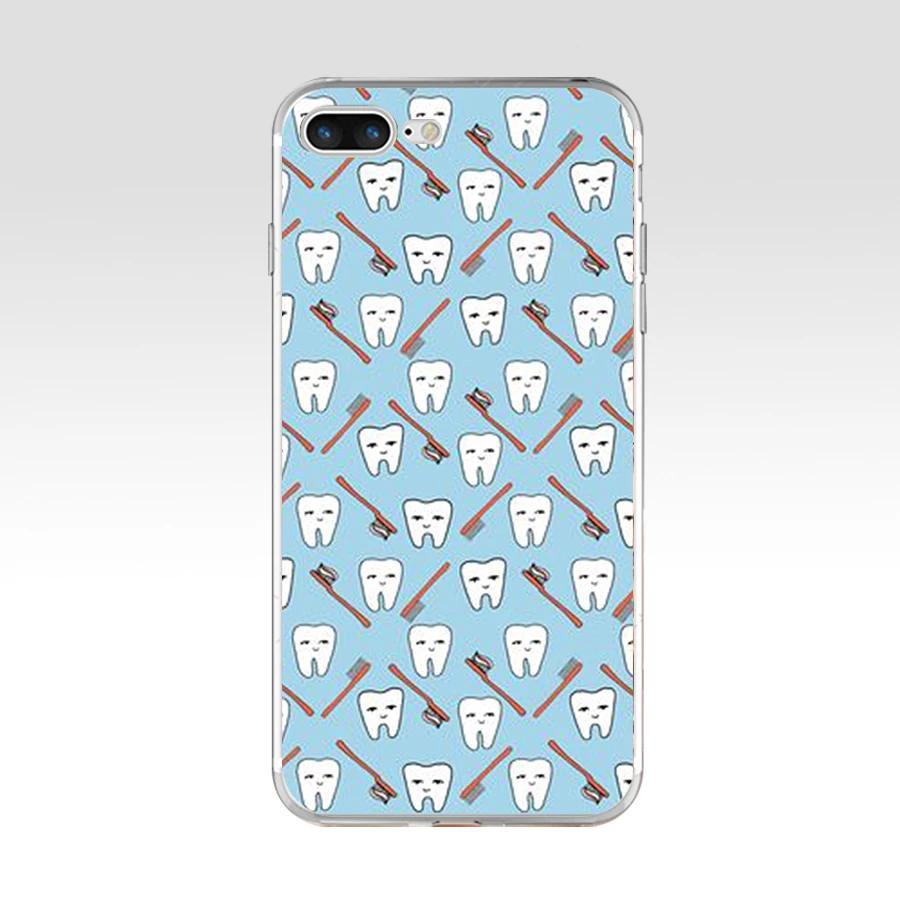 Мягкий силиконовый чехол для Apple iPhone 6 6s 7 8 plus 140AQ Kawaii Tooth Love|Бамперы| |