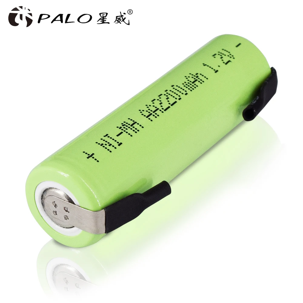 

PALO 1.2V ni-mh rechargeable battery For Philips Braun electric shaver razor toothbrush AA battery with welding tabs batteries