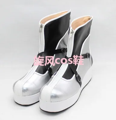 Kingdom Hearts 2 Sora Cosplay Shoes Boots Custom Made Silver color boots | Тематическая одежда и униформа