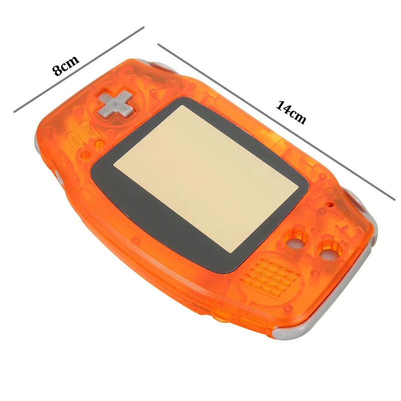 Для GBA прозрачный оранжевый прозрачный полный Корпус в сборе чехол рамка Запасные детали для nintendo для Gameboy Advance