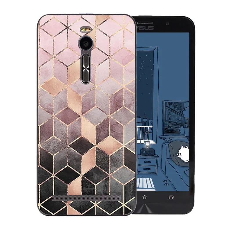 Phone Case for Asus Zenfone 2 ZE551ML High Quality Hook Pattern Soft Silicon Slim Back Cover ASUS ZE550ML Full Protect Shell |