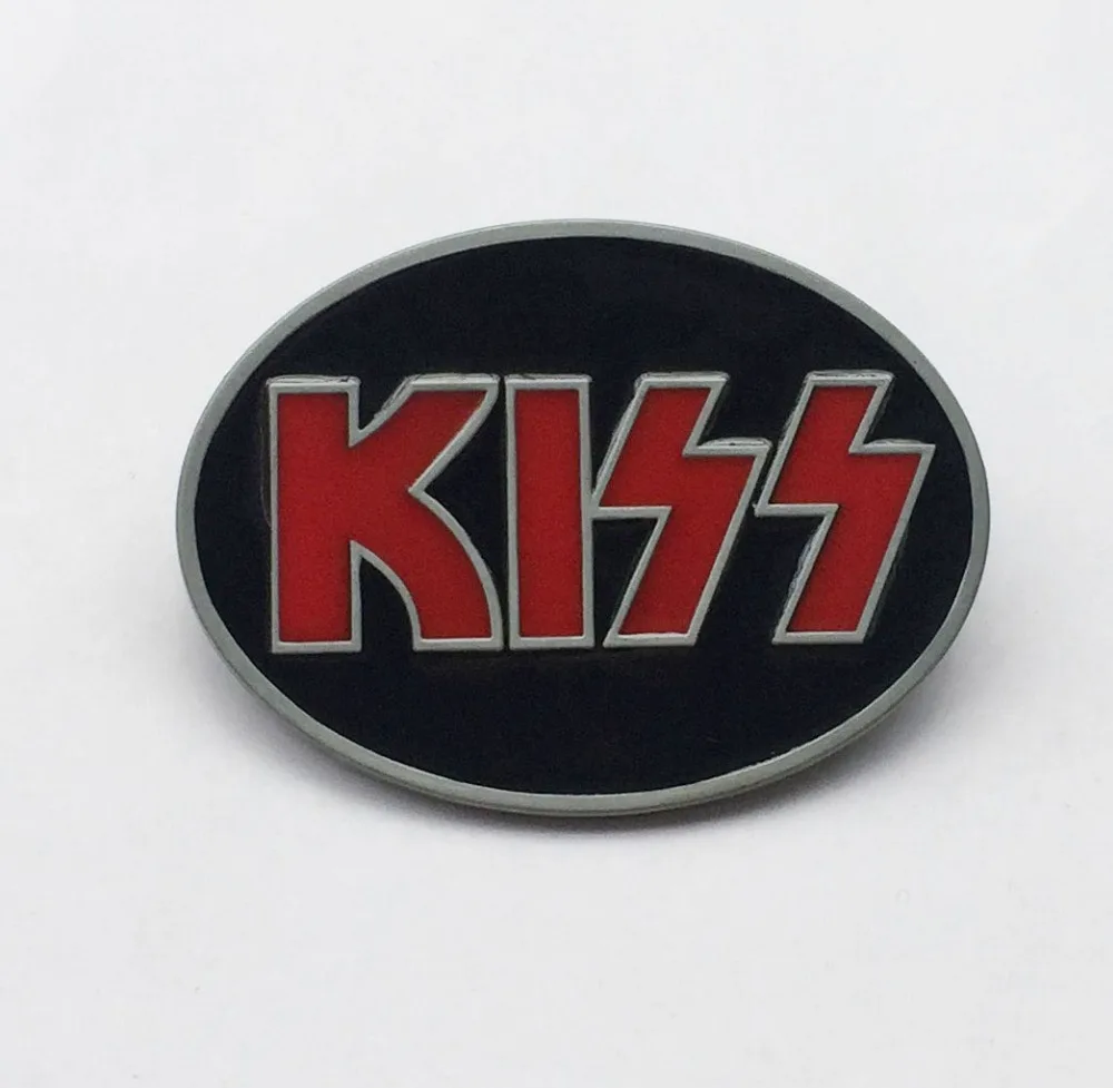 Овальная пряжка для ремня Kiss с оловянной модной мужской женский кожаный ремень аксессуары Подходит для ремня шириной 4 см