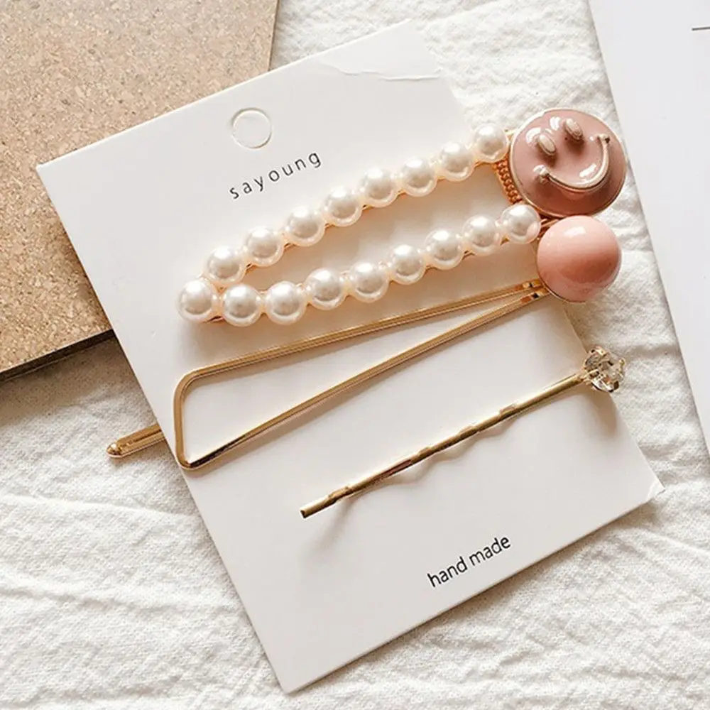 3 шт./компл. Ретро жемчужный металлический зажим для волос повязка расческа