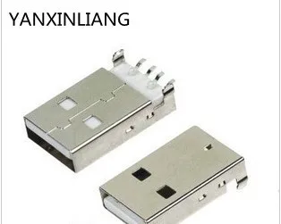 50 шт./лот USB 2 0 папа A Тип разъем PCB 180 градусов SMT SMD мужские разъемы | Обустройство