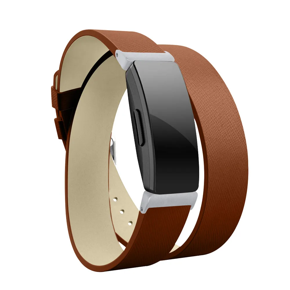 Роскошный ремешок из натуральной кожи для Fitbit inspire/inspire hr наручный браслет ремешок для часов черный ремень для часов высокого качества
