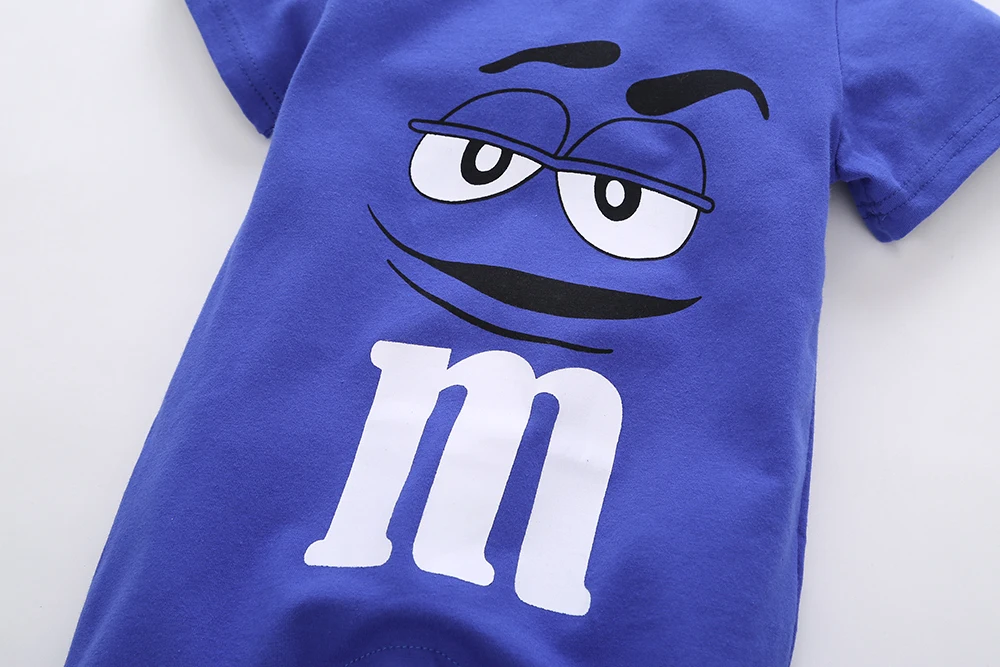 Одежда для маленьких мальчиков и девочек комбинезон с короткими рукавами