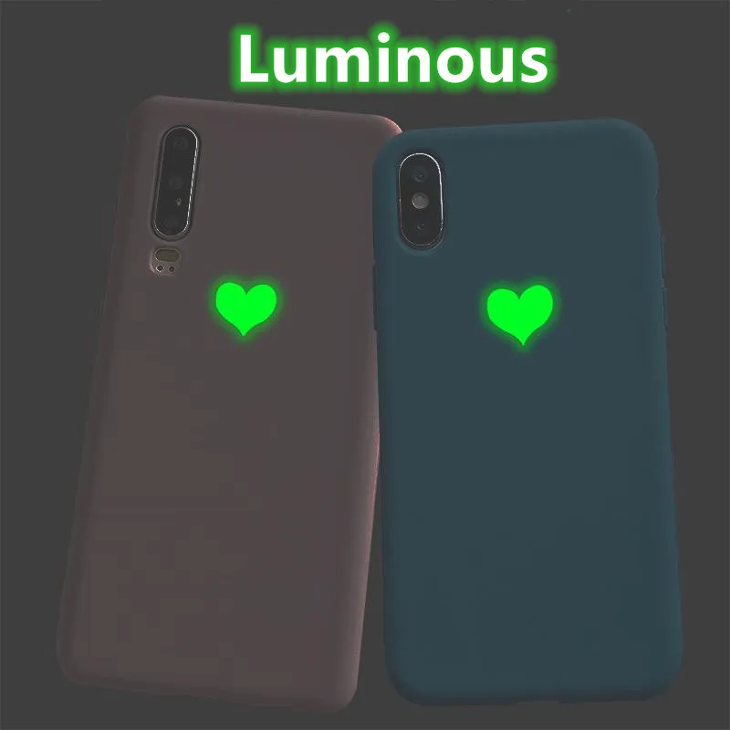 KISSCASE Световой Сердце Любви чехол для huawei Коврики 20Pro P20 Pro P30 про милый конфетного