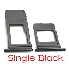 Single-Black Микронано держатель sim-карты лоток Слот держатель адаптер гнездо для Samsung Galaxy A8 A530 - Цвет: Single-Black