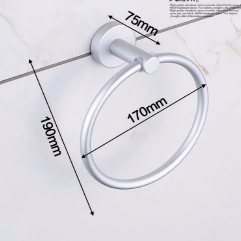 

golden Noble temperament gold silver black hand towel holder porte serviette towel ring holder towel round holder free shipping