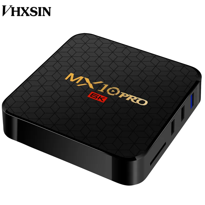 VHXSIN MX10 Pro 4 GB DDR3 32 GB 64 gb eMMC Android 9,0 ТВ BOX allwinner h6 4 ядра 6 K smart