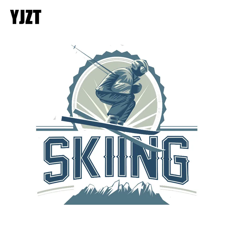 YJZT 14 см * Fun Ski Logo PVC Waterproof декоративный автомобильный стикер 11 00239|Наклейки на