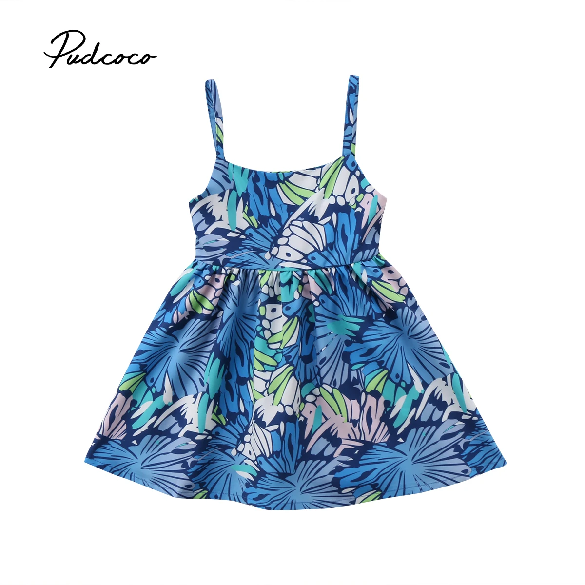 2018 Super Cute Toddler Kids Baby Girls Flower Dress Little Strap Tunic Floral Dresses Sundress Clothing | Детская одежда и обувь