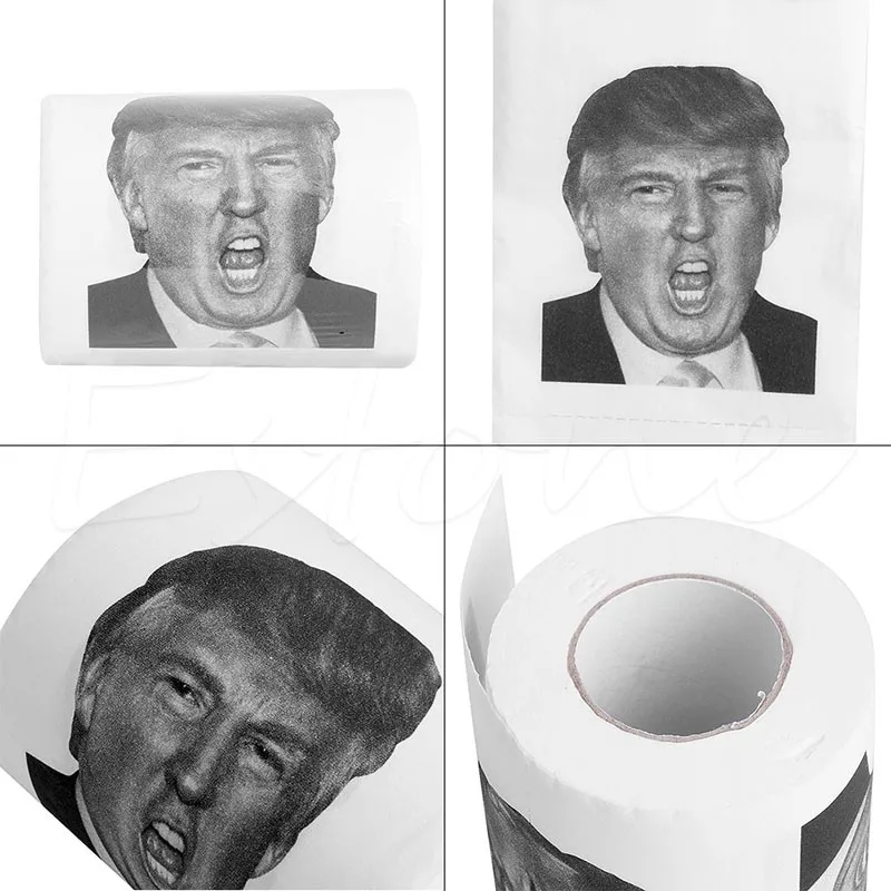 Дональд Трамп Humour рулон туалетной бумаги Новинка Забавный кляп подарок свалка