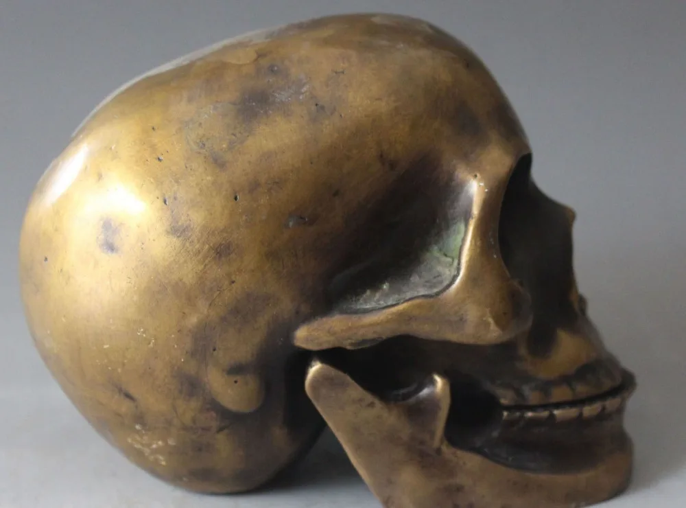 Бесплатная доставка 15 см китайский Тибетский буддизм Чистая Бронза голова